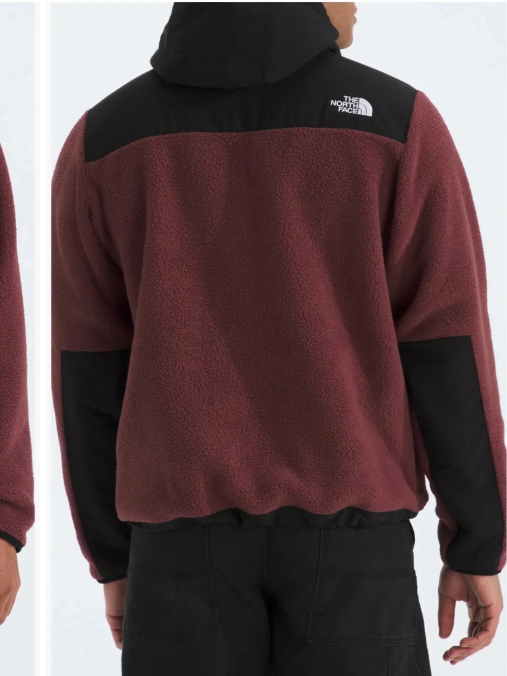 The North Face Men’s Retro Denali Hooded Jacket — Burgundy/Black S